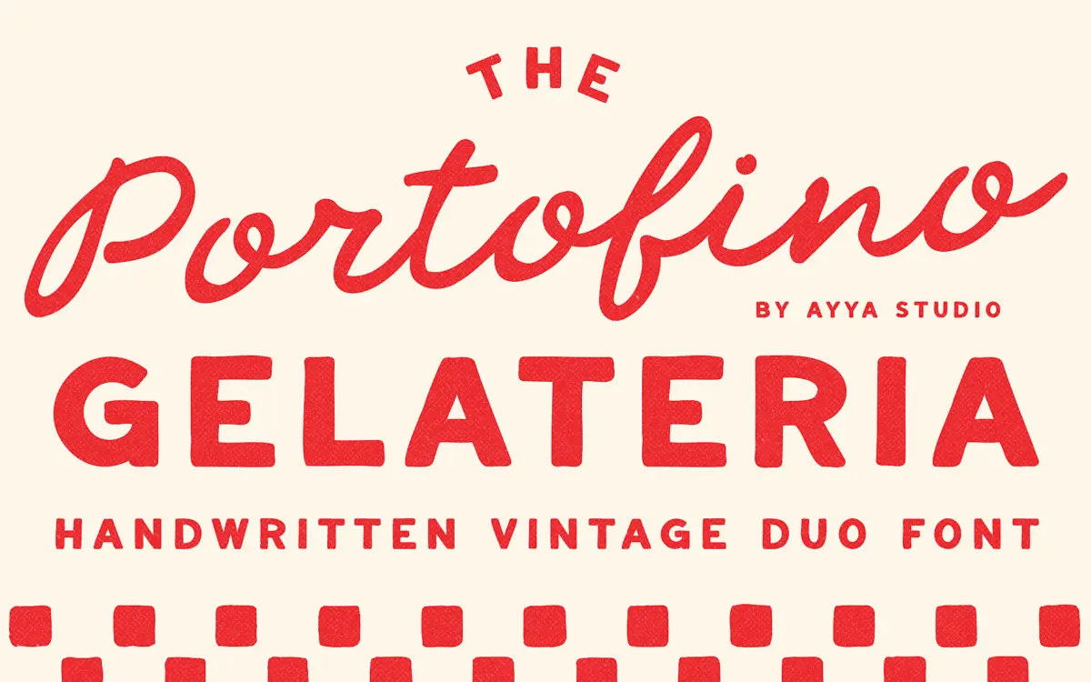 Portofino Gelateria: a hand-drawn duo for Italian-summer branding