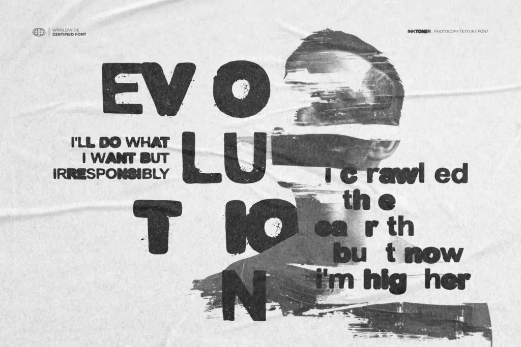 Inktoner specimen — Character set and features