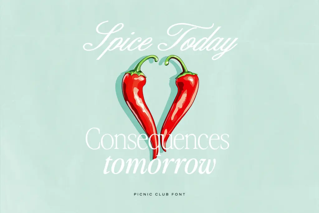 The Picnic Club specimen — Character set and features