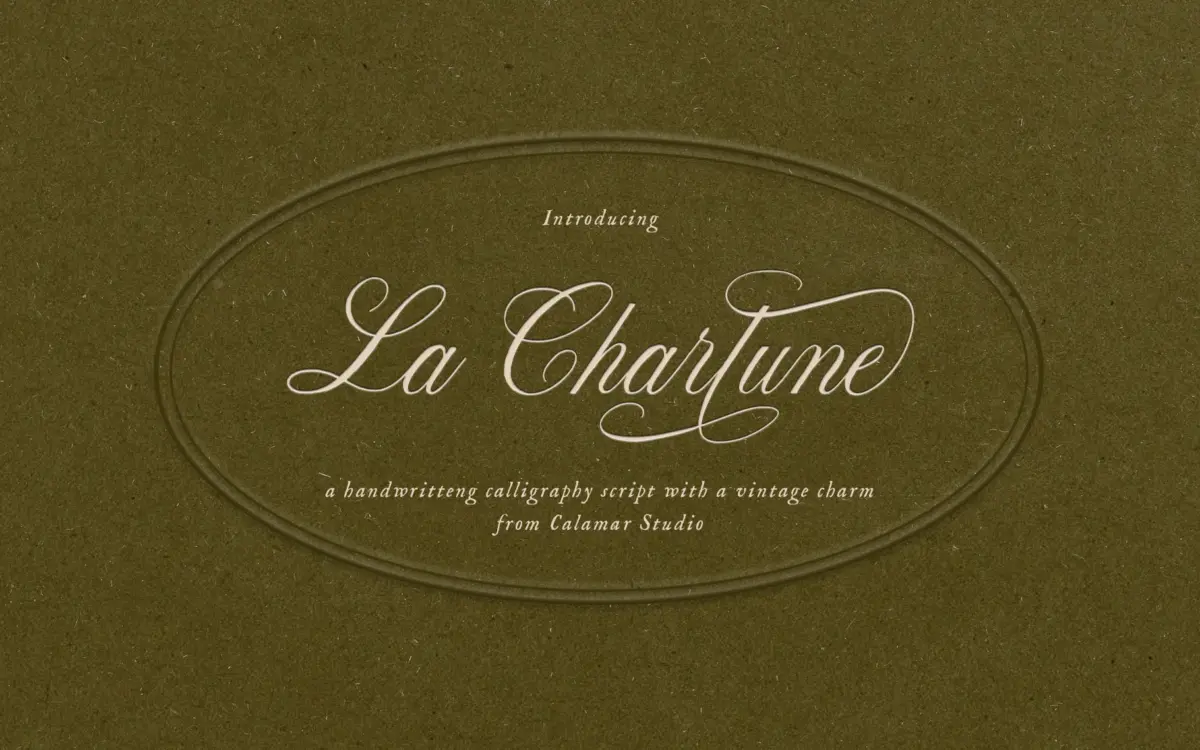 La Charlune: a copperplate script roughened up with a hand-drawn edge