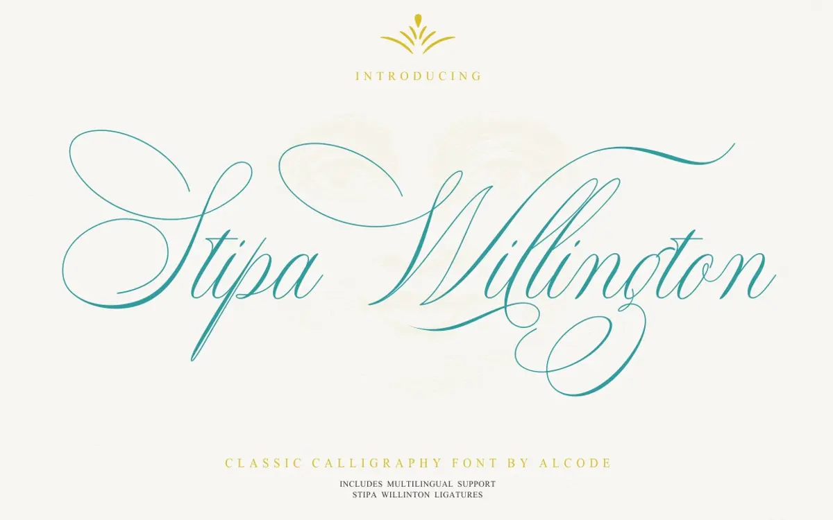 Stipa Willington: a formal script for wedding stationery and branding