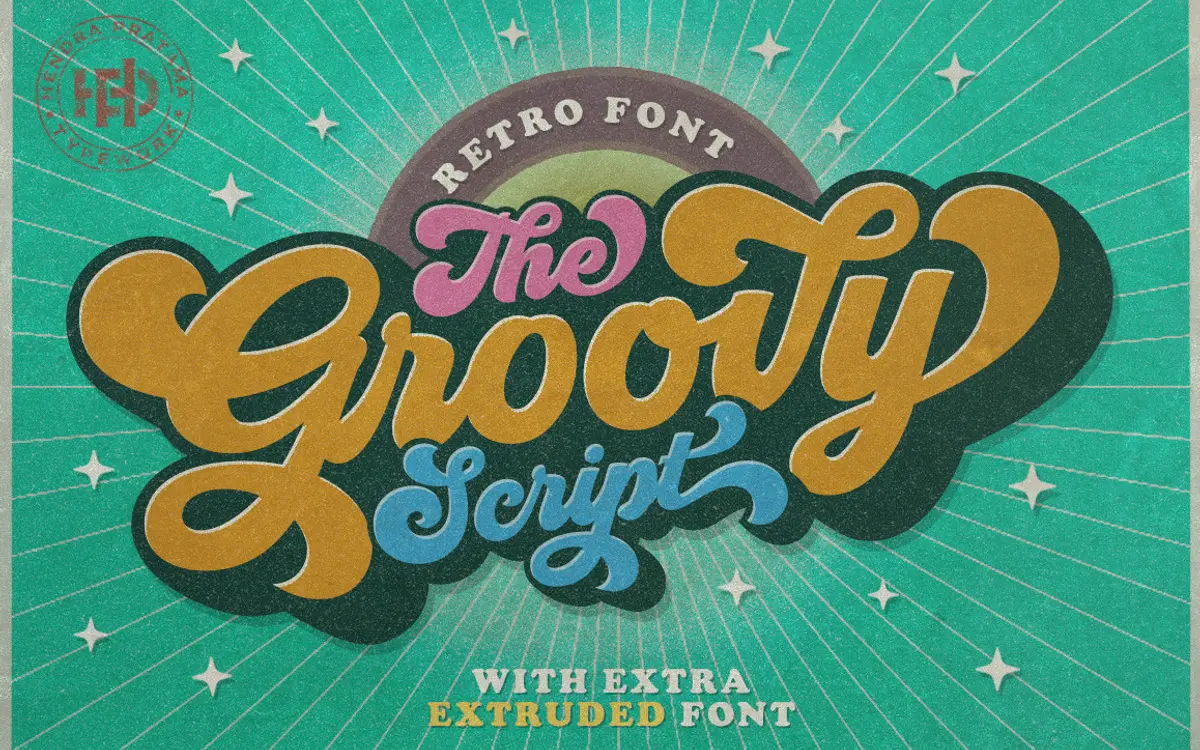 Groovy: A Bold 70s-Inspired Script for Retro Branding and Lettering