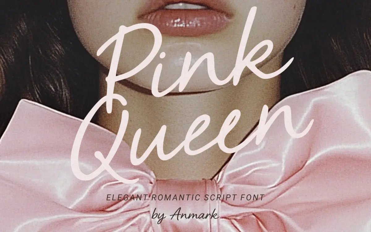 Pink Queen: a soft romantic script for wedding and boutique branding