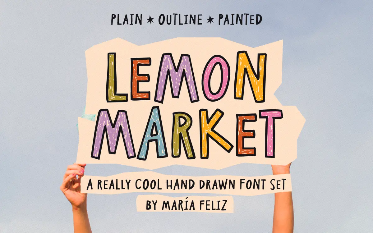 Lemon Market: a handmade trio for playful branding and packaging