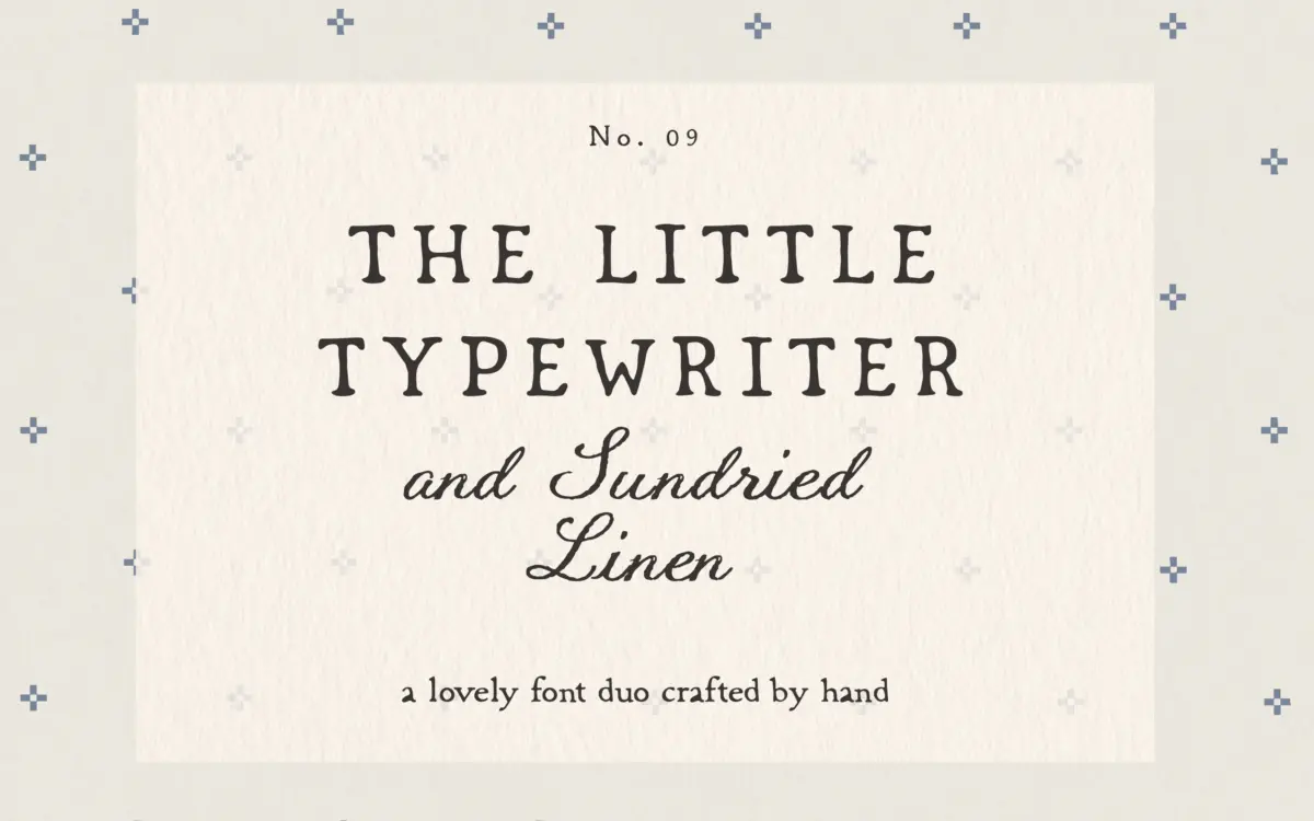 Handmade Typewriter & Rustic Script: a cottagecore duo for rustic branding