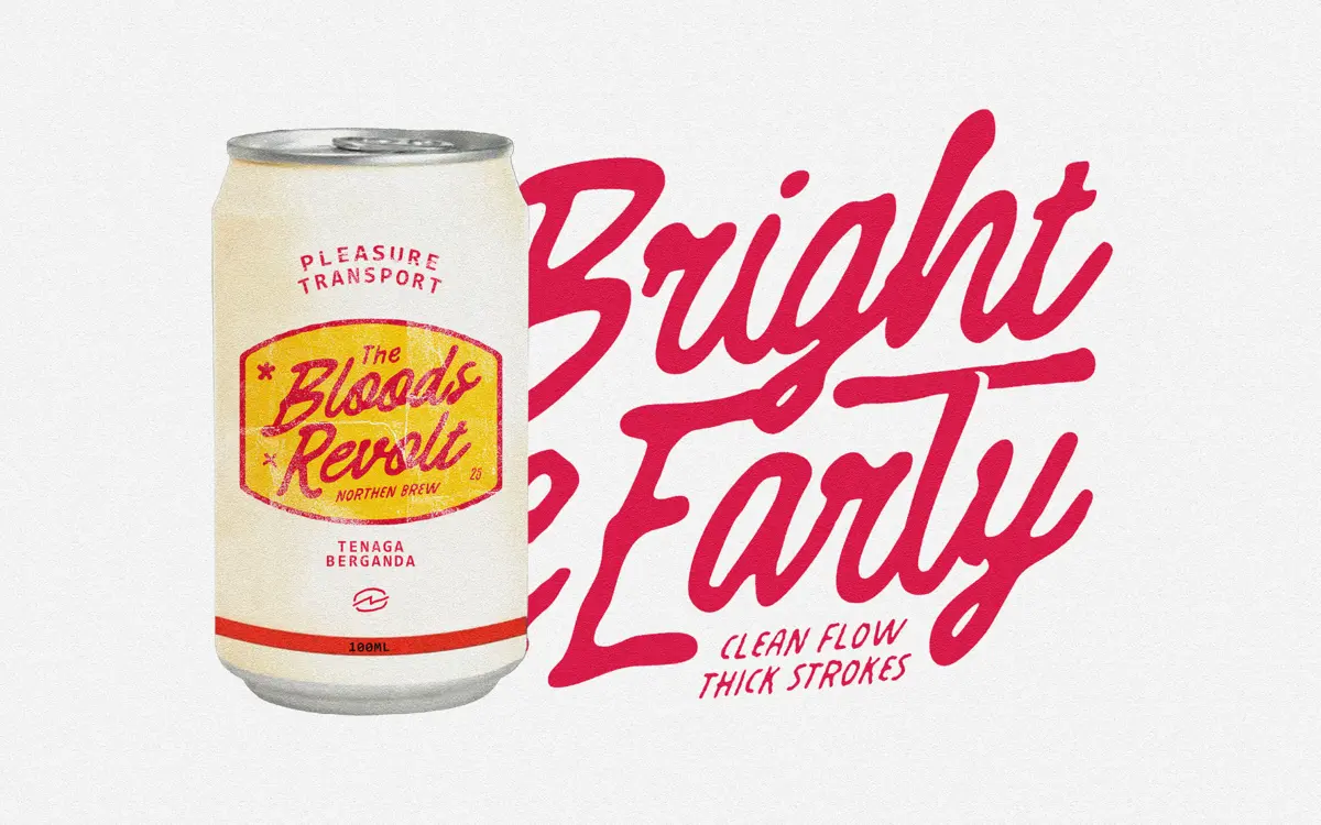 Dreamies Retro Script: a bold hand-lettered script with vintage swagger