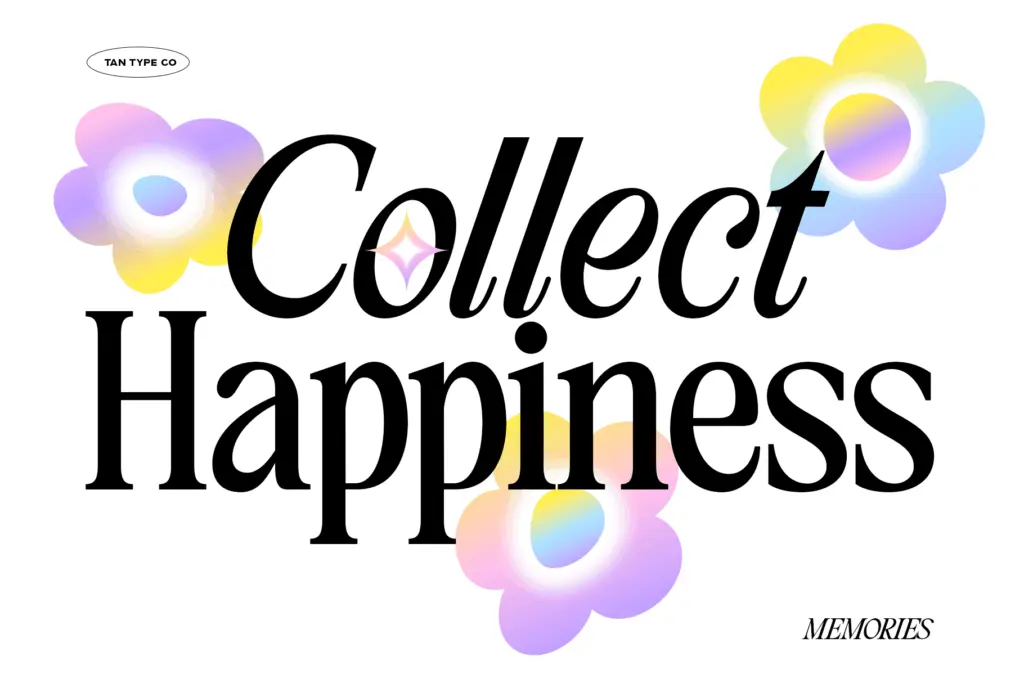 TAN - MEMORIES specimen — Design style