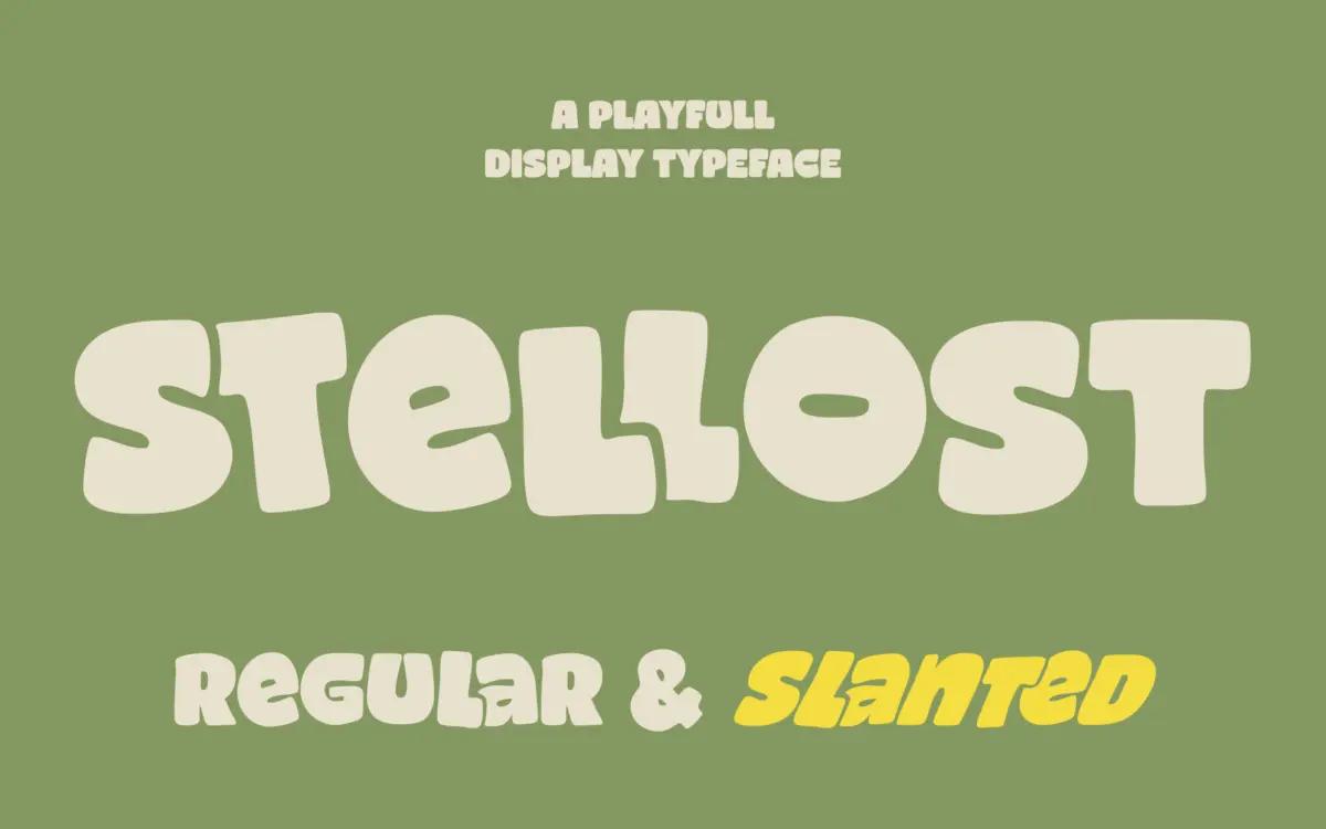 Stellost: A Bouncy, Chunky Display Font for Playful Branding