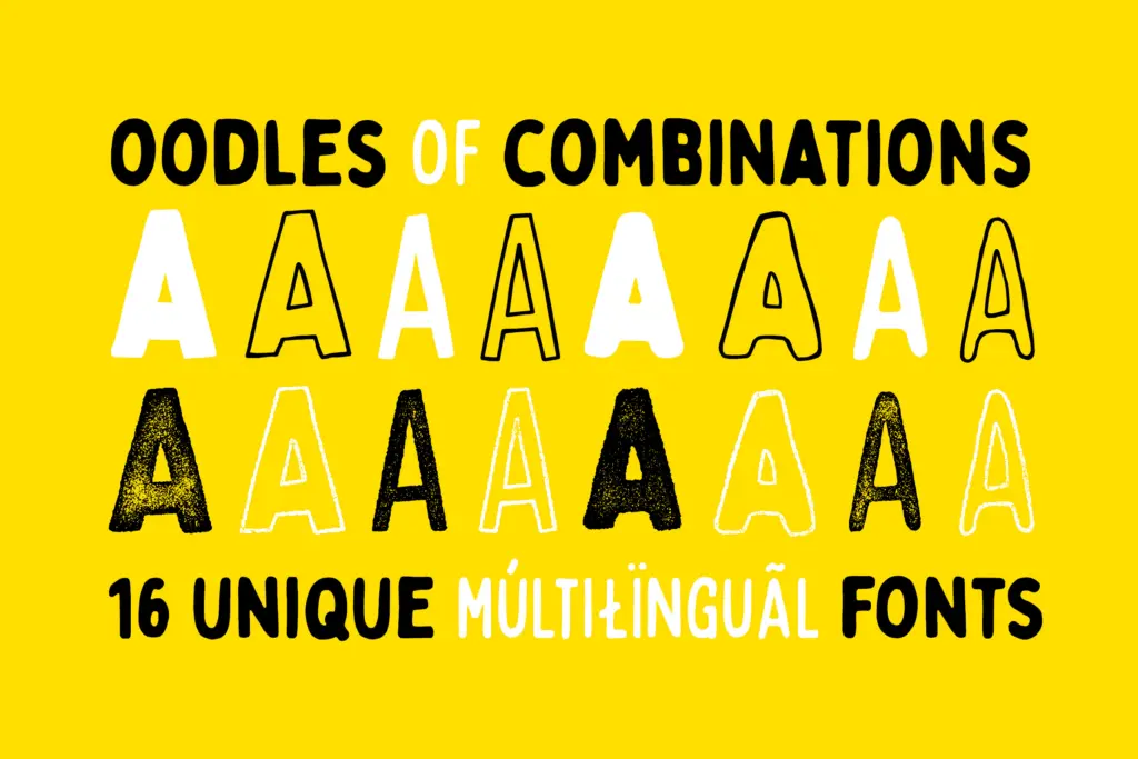 Bobby Jones specimen — Character set and features