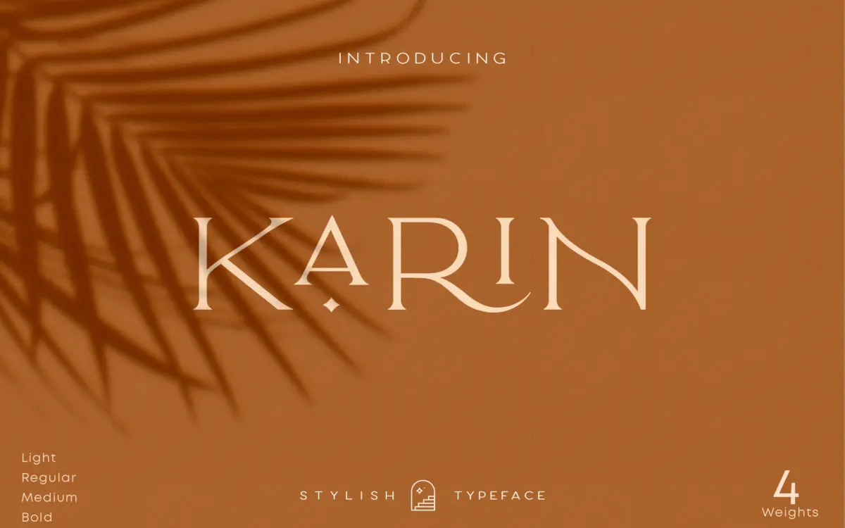 Elegant Karin: an all-caps serif for branding work that needs restraint