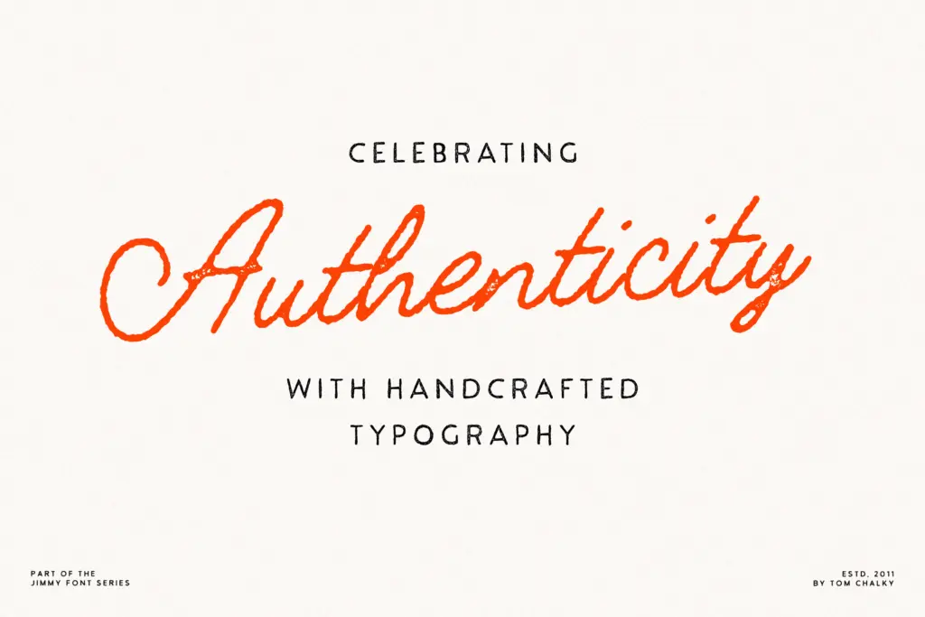 Jimmy Rough specimen — Character set and features