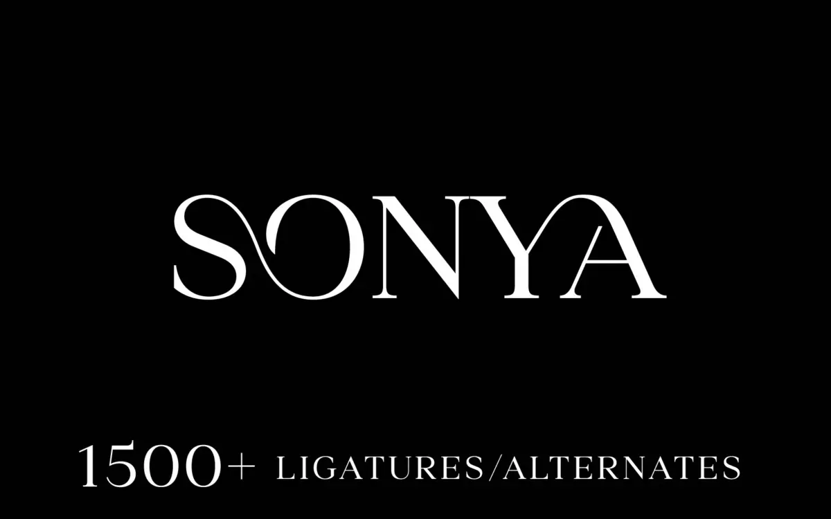 Sonya: an all-caps serif built for logotypes and monogram work