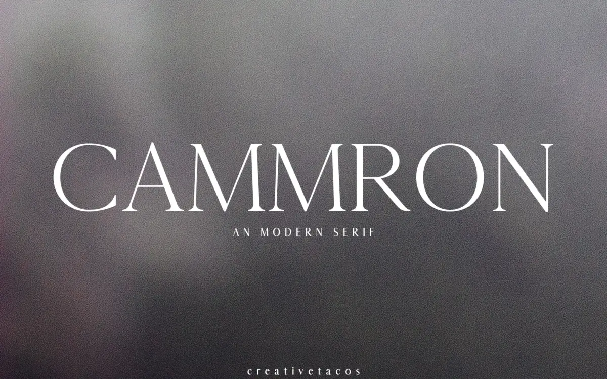 Cammron Serif Font Family: a display serif for headlines and branding