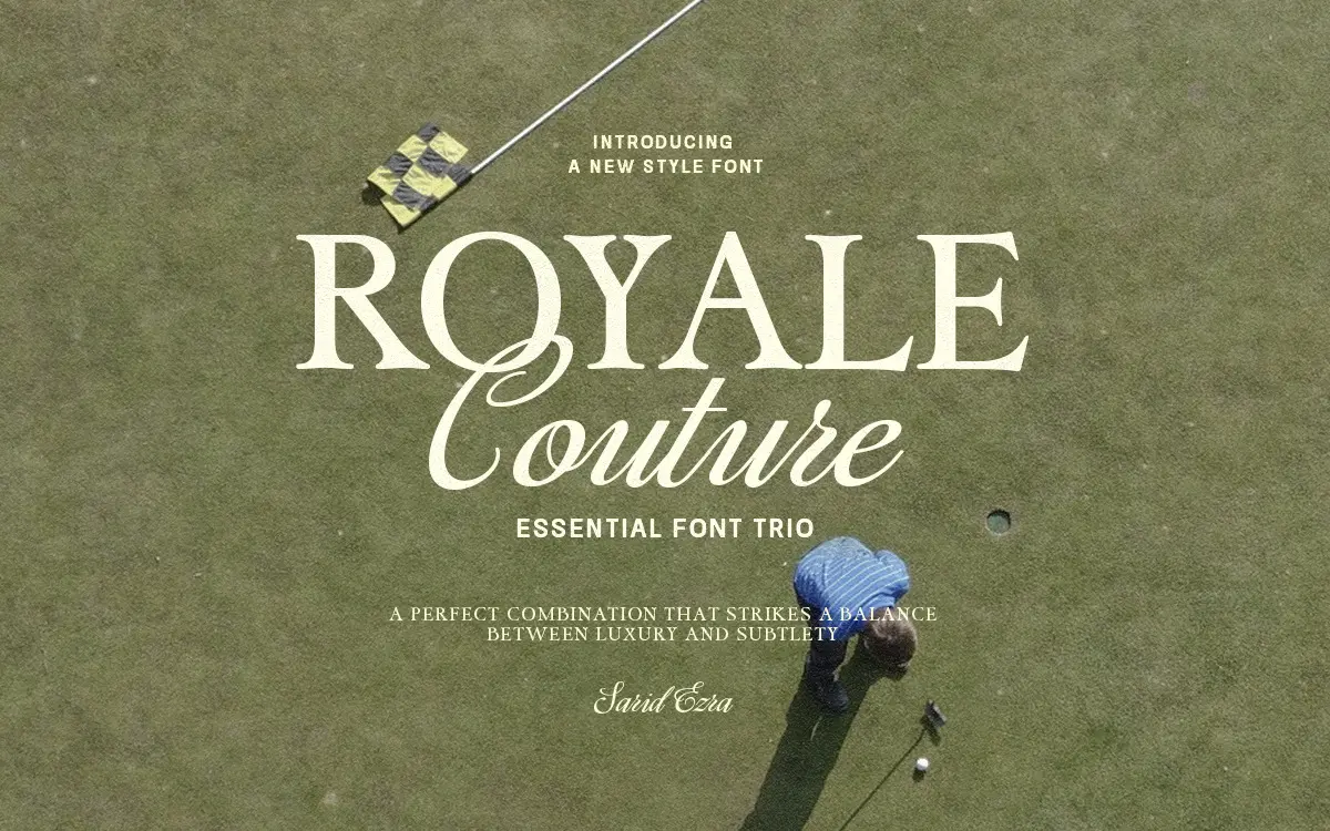 Royale Couture: a bold serif, classic sans and script trio for fashion branding