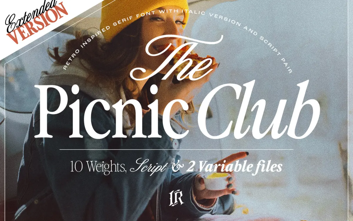 The Picnic Club: a groovy serif system for retro-leaning branding