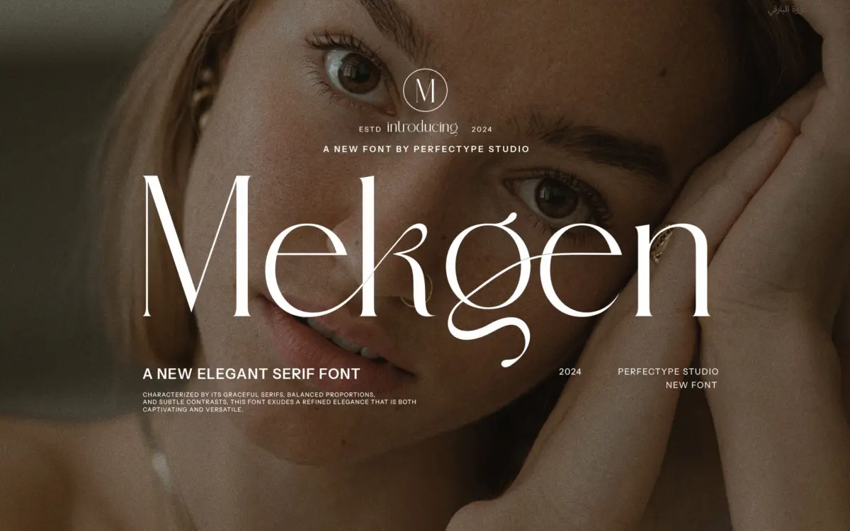 Mekgen: an elegant ligature serif built for branding and logo work
