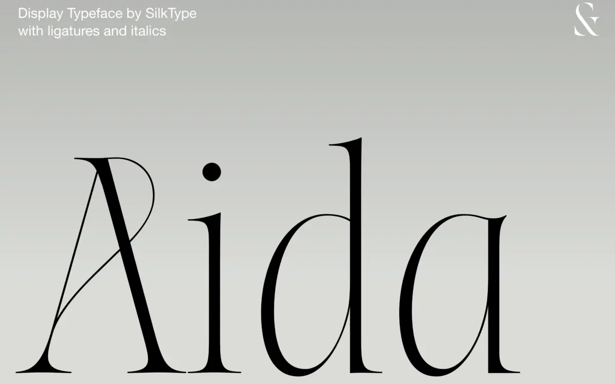 Aida: a high-contrast display serif for luxury and editorial headlines