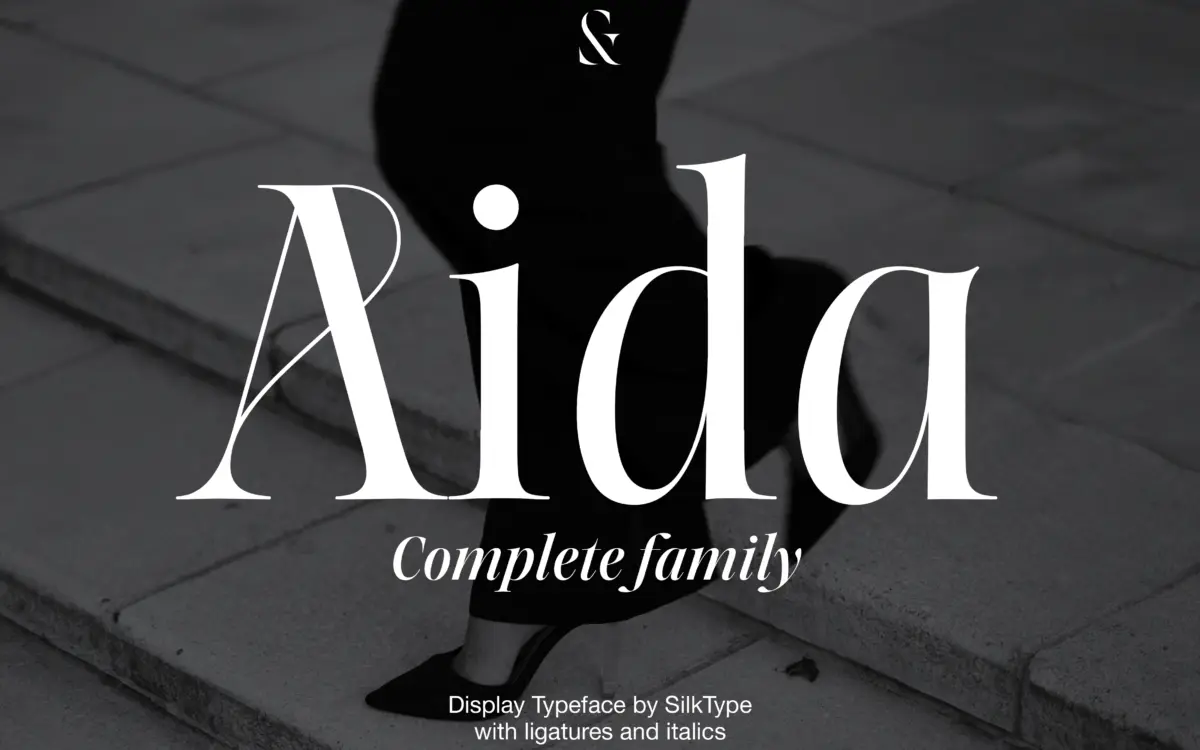 Aida: a high-contrast serif family for fashion and editorial headlines