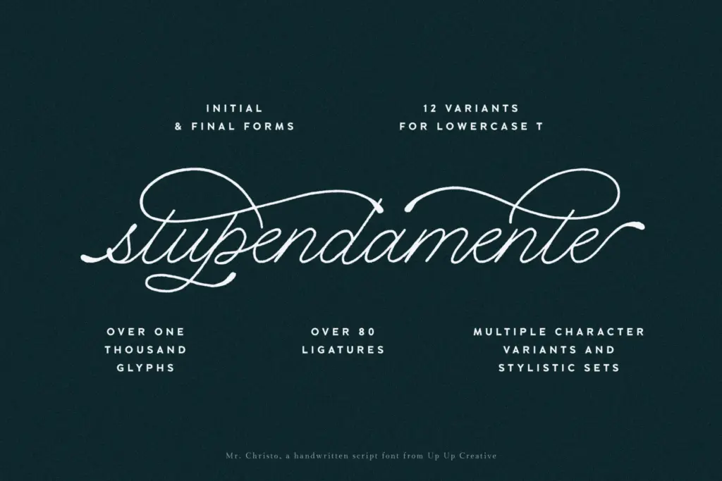 Mr Christo specimen — Design style