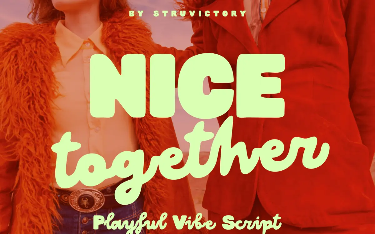 Nice Together: a soft handwritten script built to pair with a chunky sans