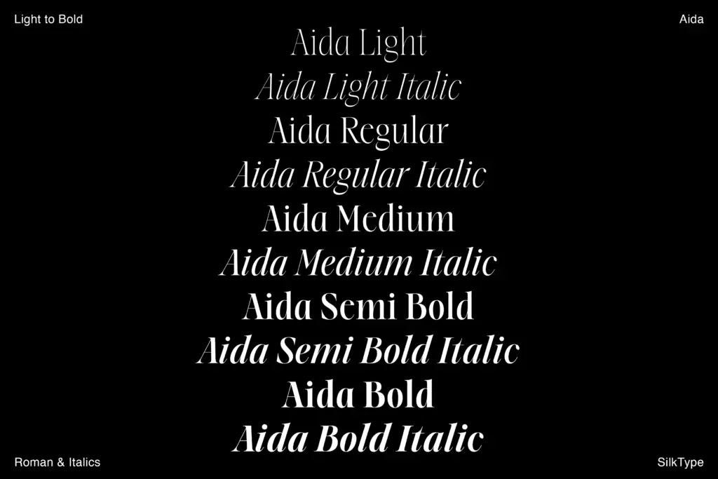 Aida specimen — Design style