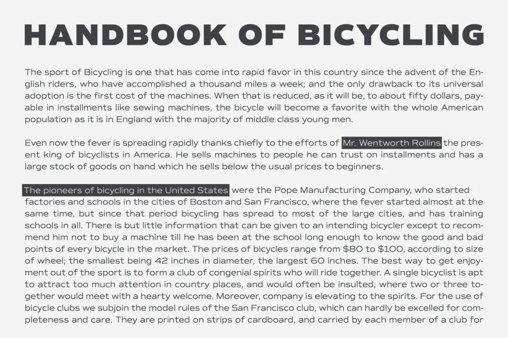 Commuters Sans specimen — Use cases