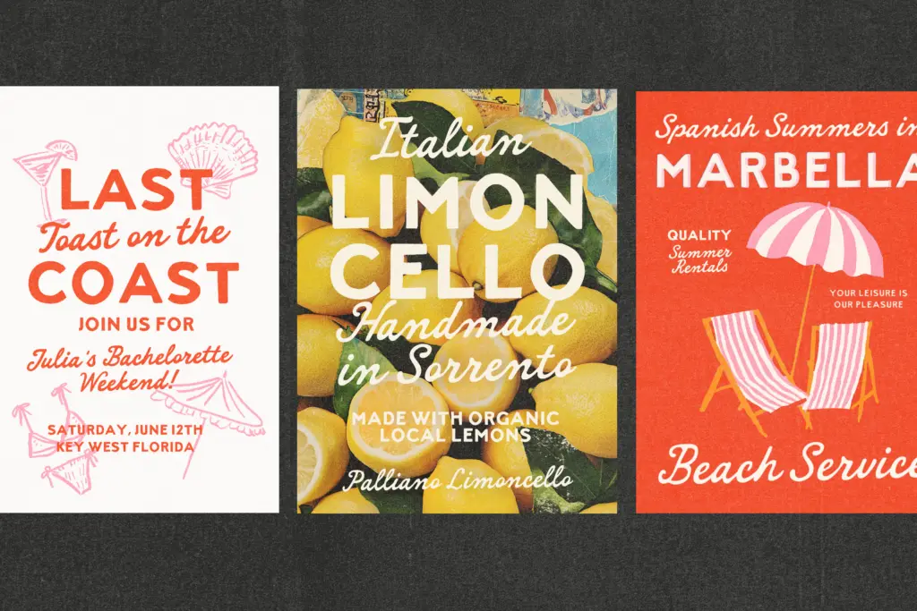 Sanremo Vintage Font Duo specimen — Use cases
