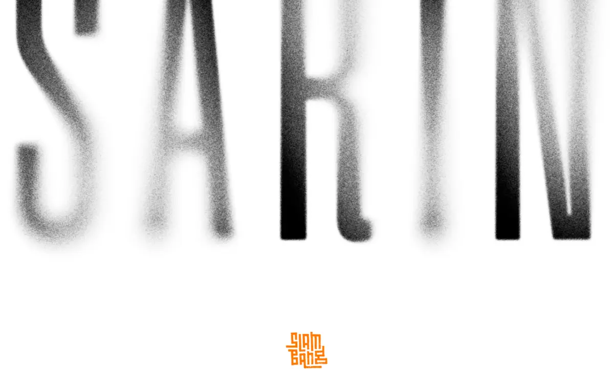 Sarin SVG: a condensed industrial sans built for atmosphere, not body text