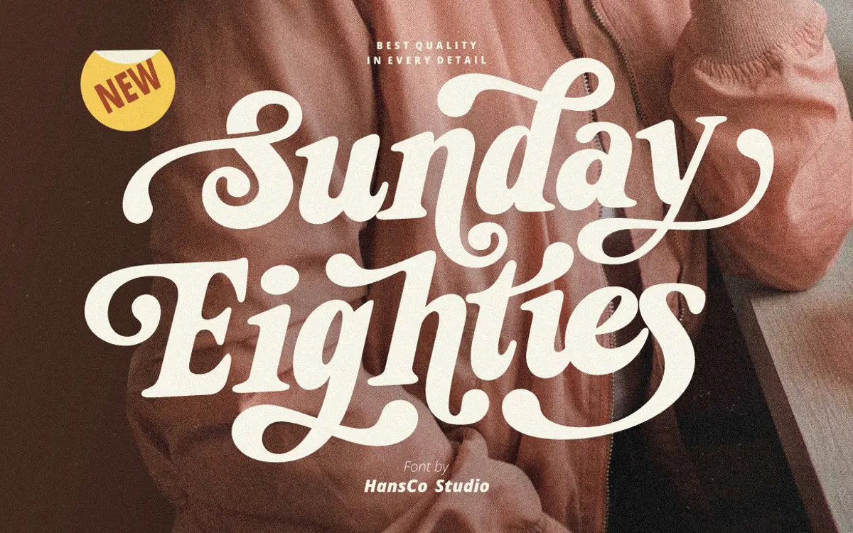 Sunday Eighties: a bold retro serif for logos and packaging