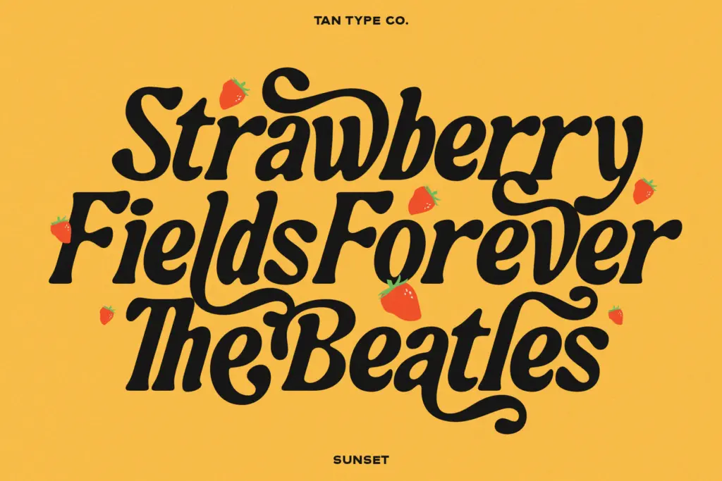 TAN-SUNSET specimen — Design style