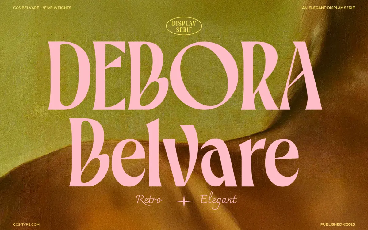 Belvare: a condensed retro serif built for headlines and branding
