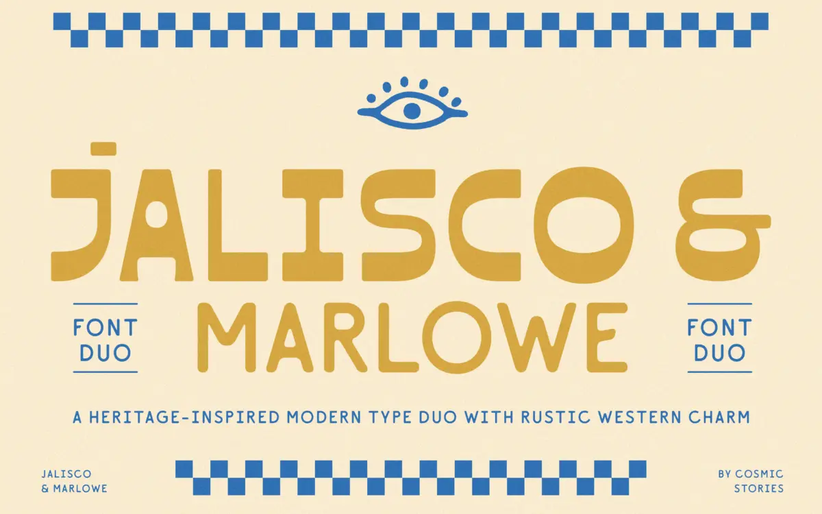 Jalisco & Marlowe: a western display duo for artisan branding and labels