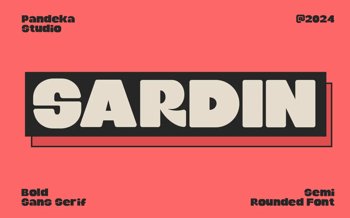 Sardin: a rounded bold sans built for cartoon-inflected branding