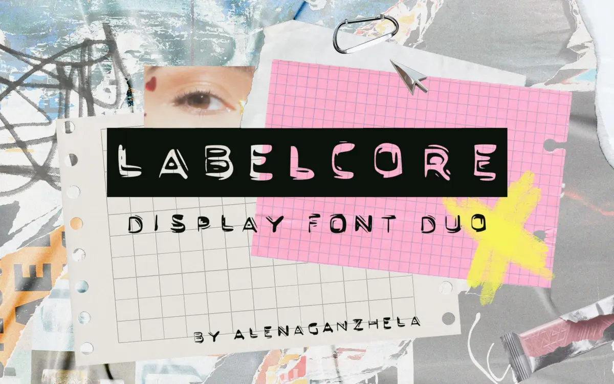 LABELCORE: a blunt all-caps duo built for label-maker nostalgia