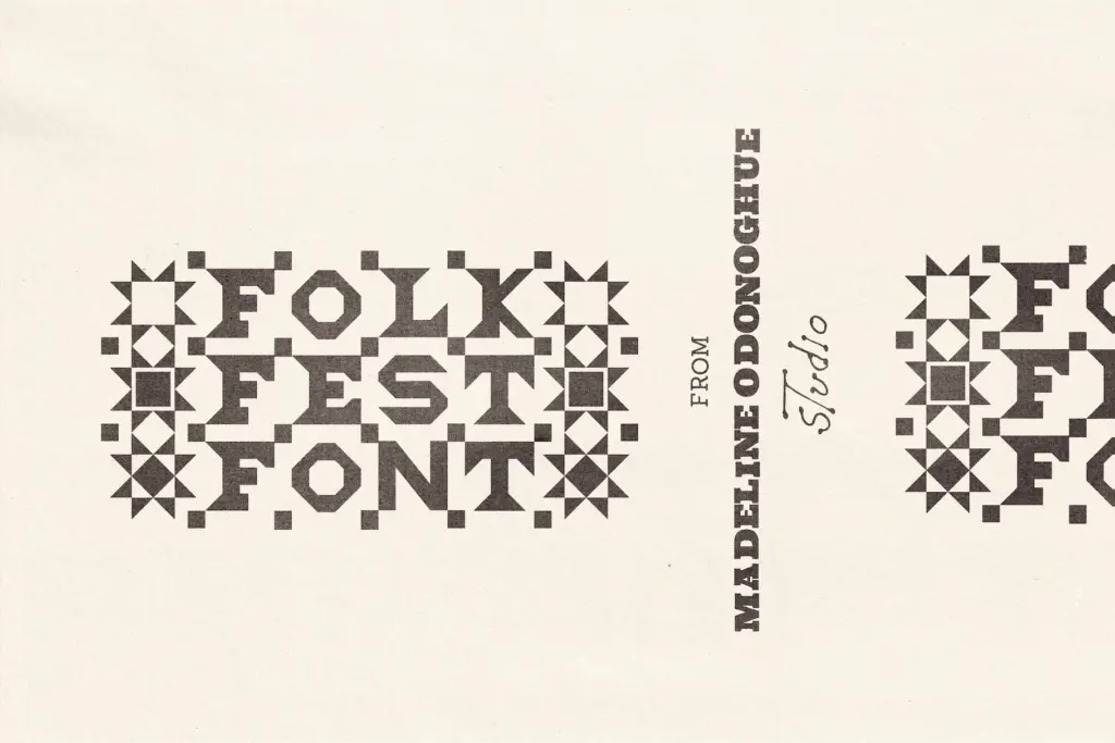 Folk Fest specimen — Design style