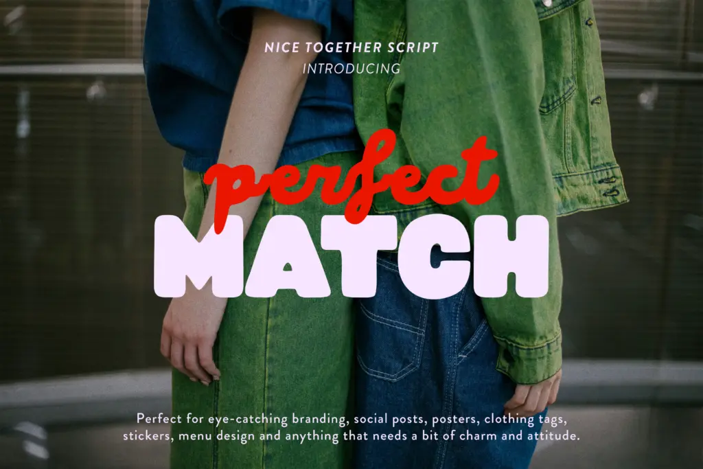 Nice Together specimen — Design style
