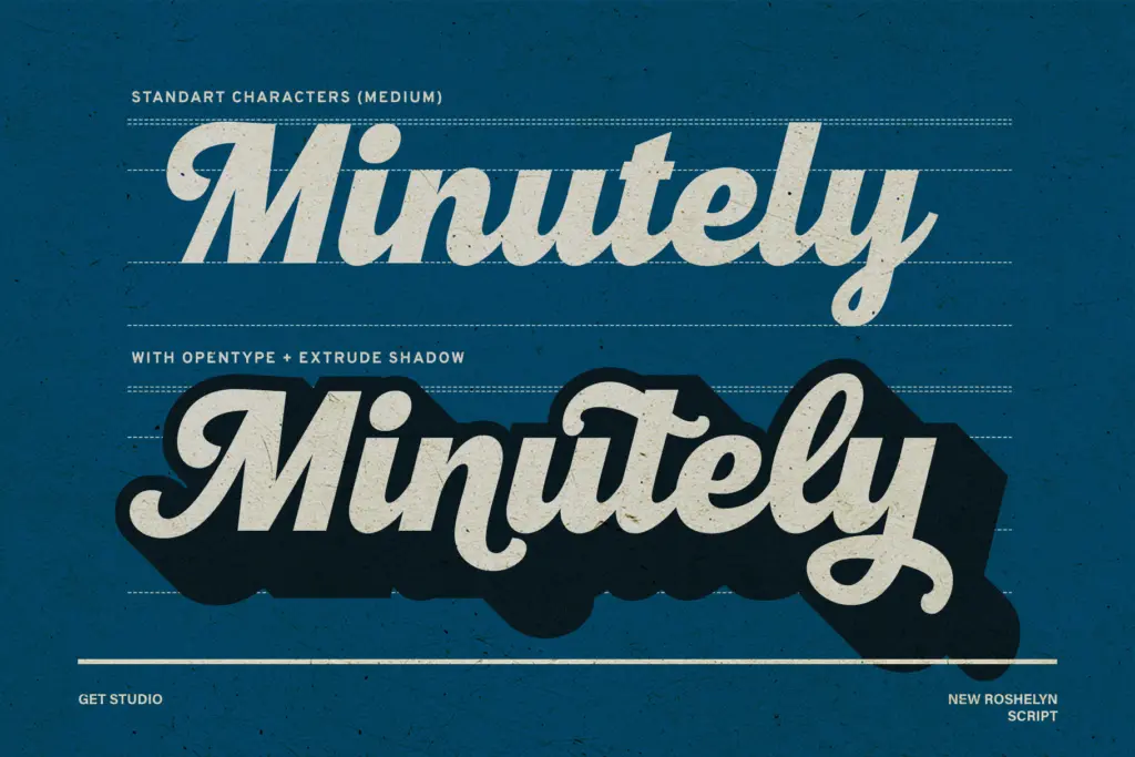 New Roshelyn Script specimen — Use cases