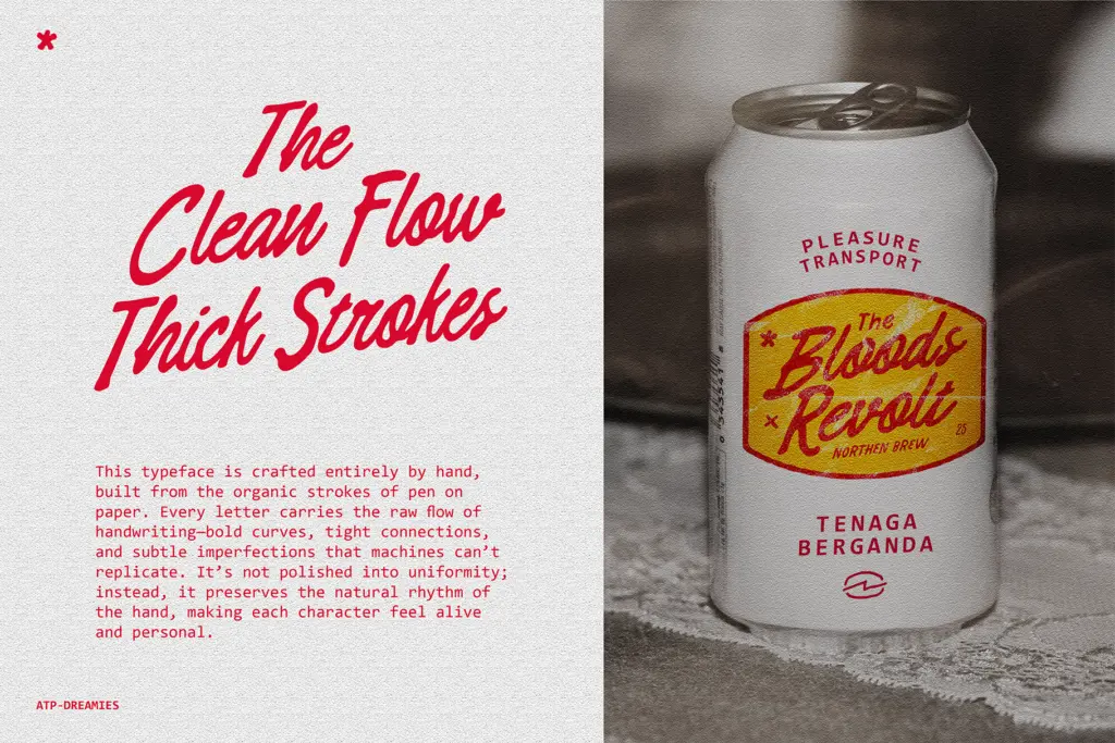 Dreamies Retro Script Font specimen — Use cases