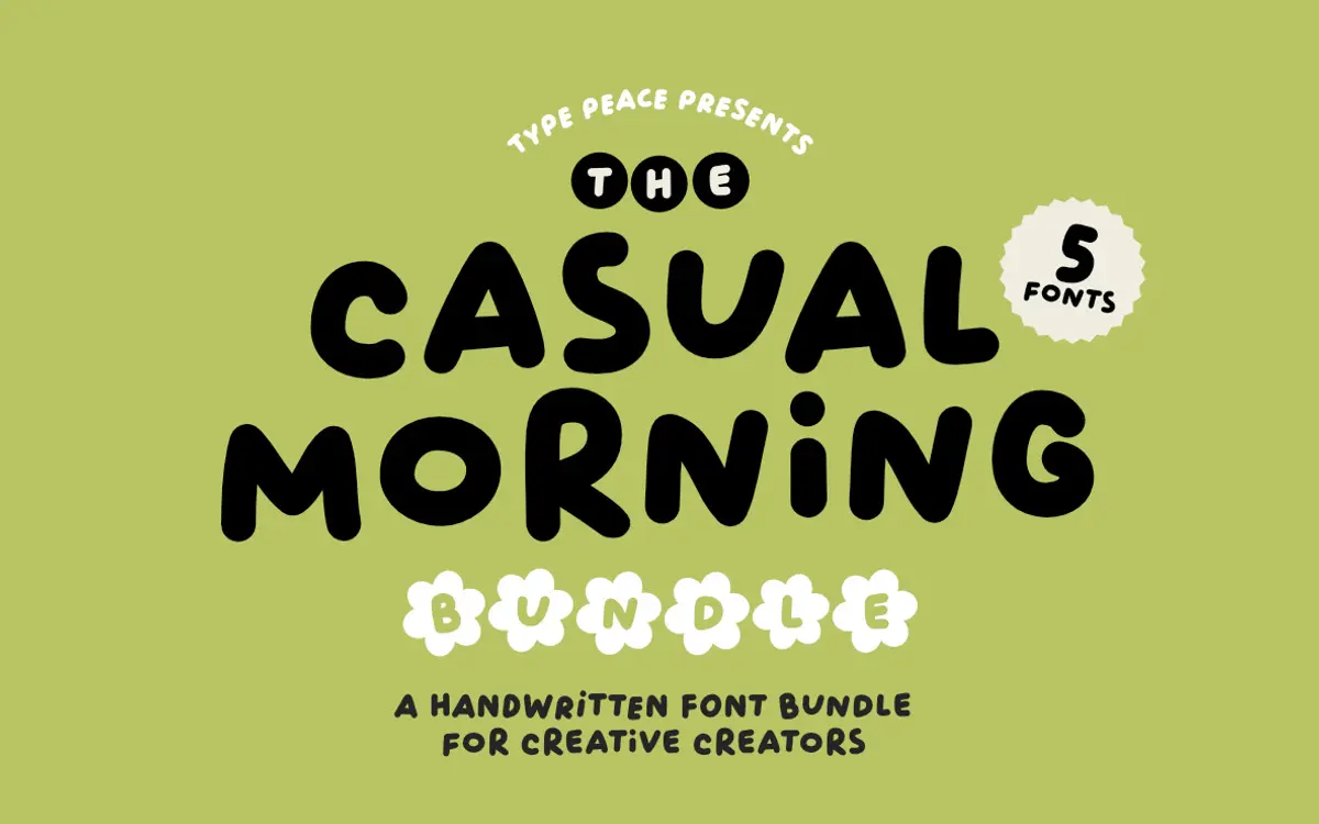 Casual Morning: a bold all-caps handwritten family for playful branding