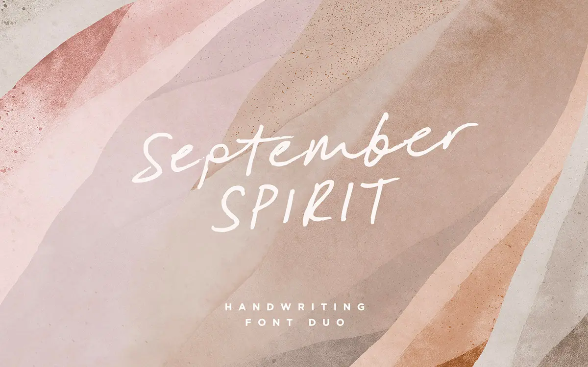 September Spirit: a handwritten script duo built on ligatures and alternates