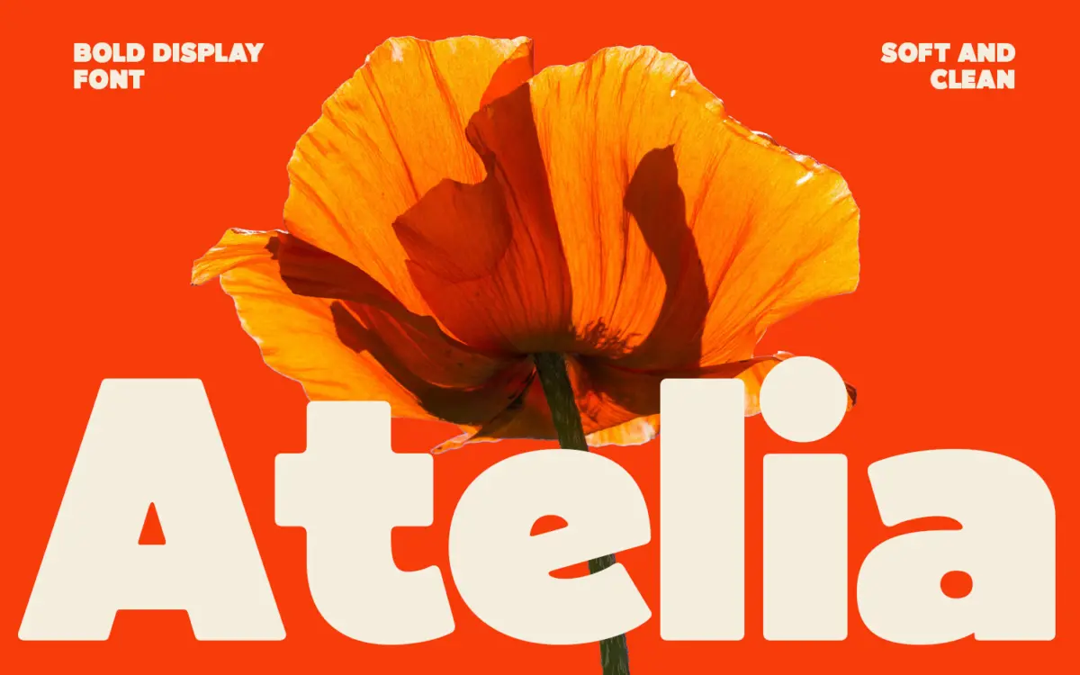 Atelia: a chunky rounded sans built for loud, friendly headlines