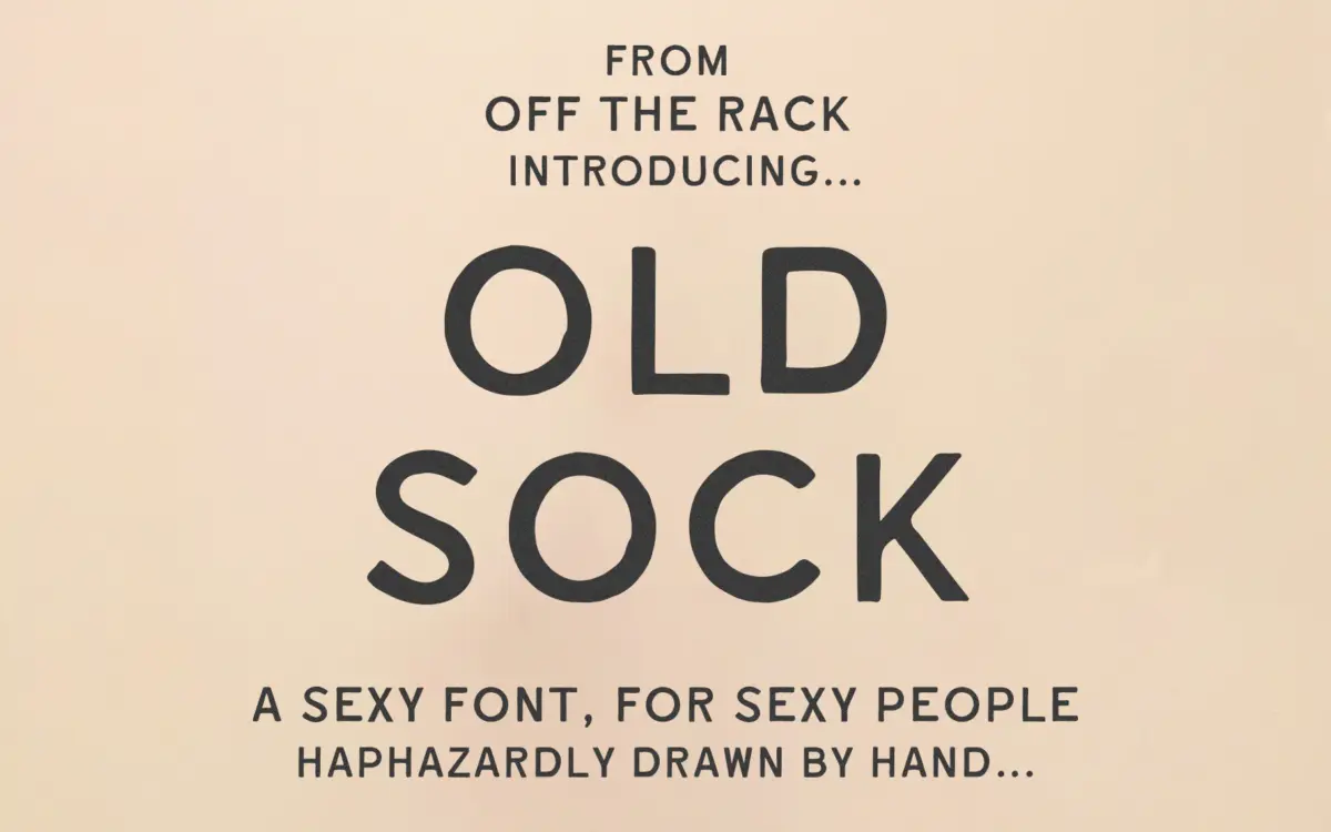 Old Sock: a hand-drawn vintage sans for signage and rough-edged branding