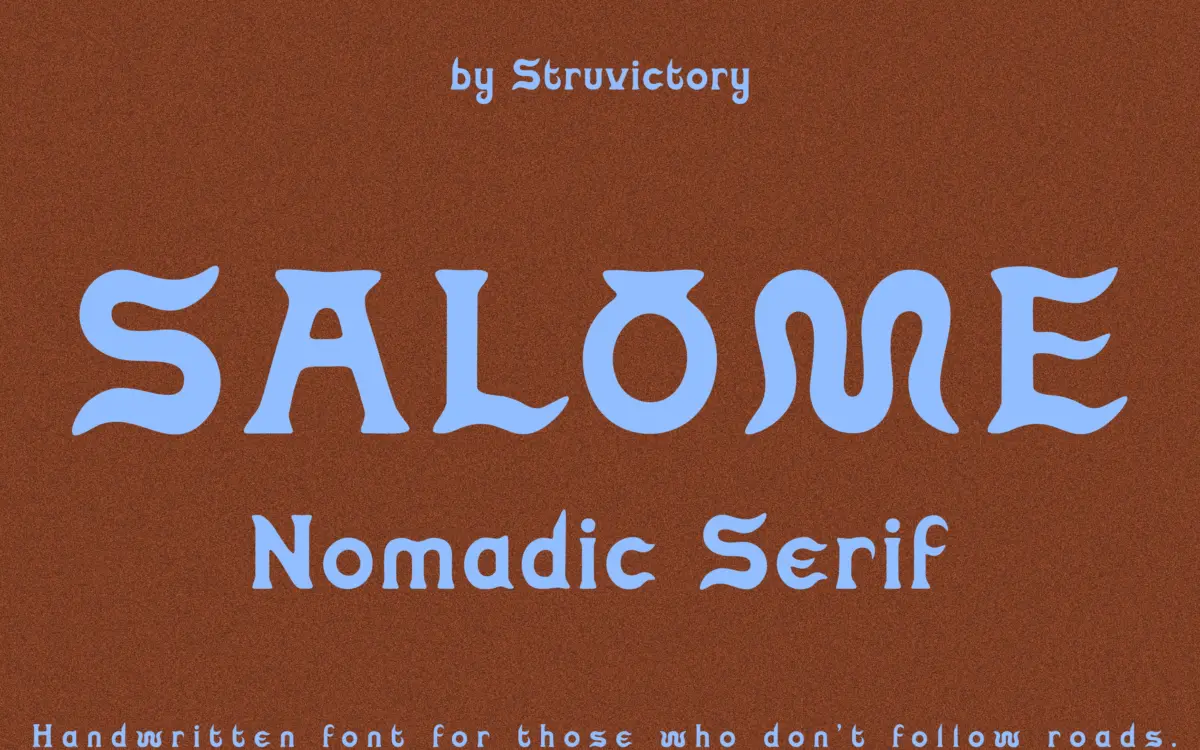 Salome Nomadic: a sun-worn handwritten serif for boho branding