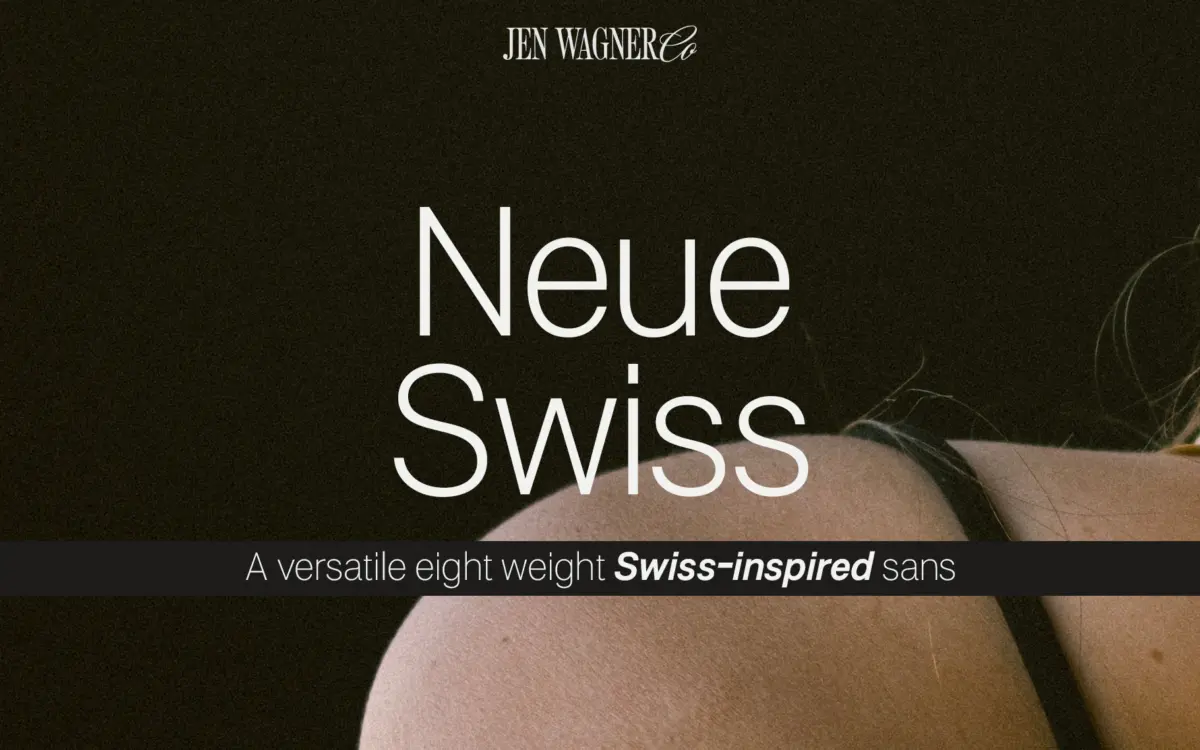 Neue Swiss: an 8-weight grotesque built for branding and system work