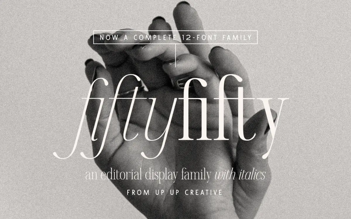 Fifty Fifty: a six-weight editorial serif built for headline work
