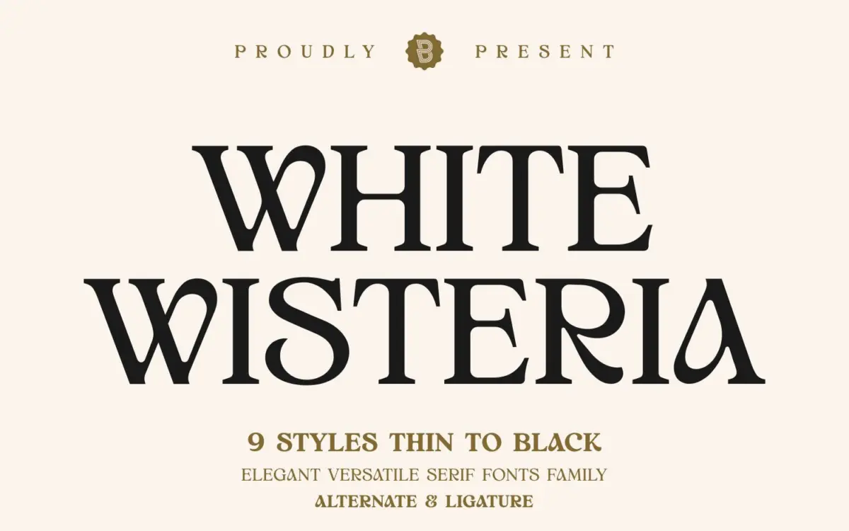 White Wisteria: a nine-weight serif with vintage warmth and real range