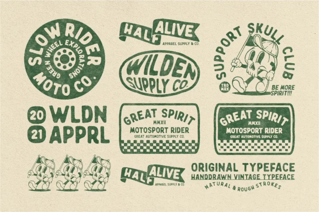 Wilden specimen — Character set and features