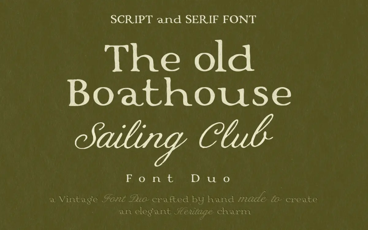 Vintage Serif & Calligraphy Script: a heritage duo for quiet-luxury branding
