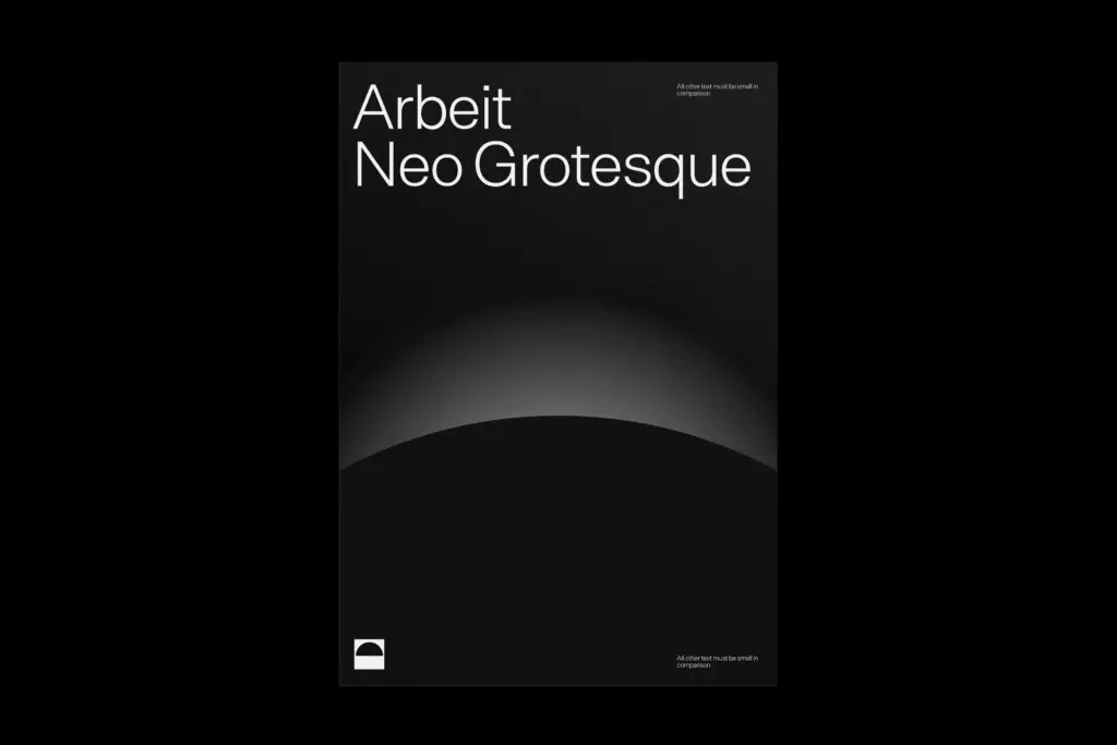 Arbeit specimen — Design style