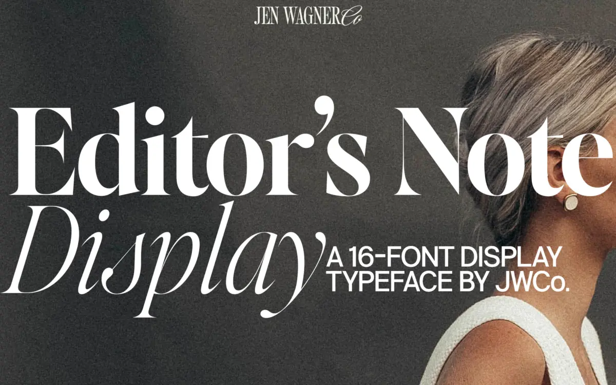 Editor's Note Display: a high-contrast serif built to be shown large